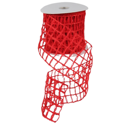 [RW580624] Ruban - Filet grosse maille de jute