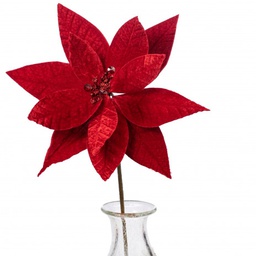 [273325] Branche décorative : Poinsettia en velours