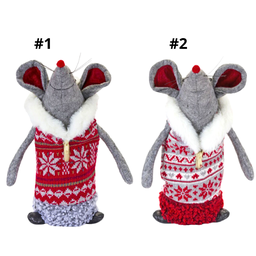 Peluche de souris hivernal