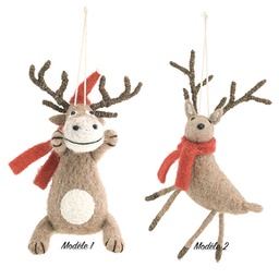 Ornement: Cerf en peluche