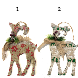 Ornement: Cerf en mousse rustique