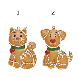 Ornement personnalisable: Animaux en biscuit de pain d'épice