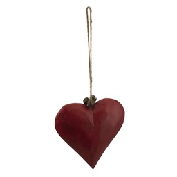 [XM-JC5348] Ornement: Coeur en bois rouge