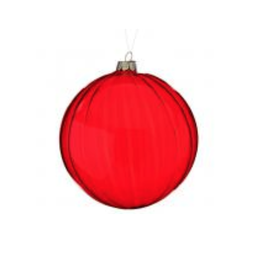 [MTX59270] Ornement: Boule translucide rouge