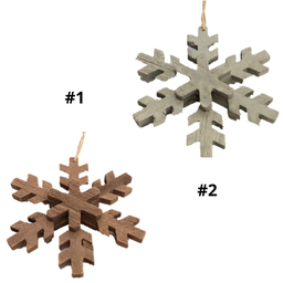 Ornement: Flocon en bois