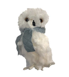 [MTX58888] Ornement: Mini hibou foulard bleu