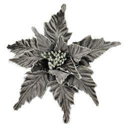 [XM-HA2333] Branche décorative: Poinsettia gris