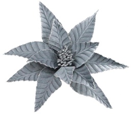 [XS381810] Branche décorative: Poinsettia gris