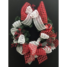 Confection: Couronne de noël hibou rouge  
