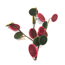 [MTX51120] Branche décorative - Rondelles de bois coloré