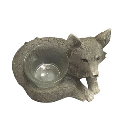 [62305] Support à bougie loup gris