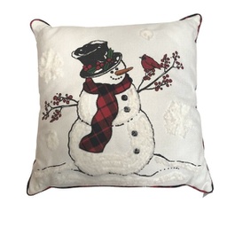 [84452] Coussin bonhomme de neige et cardinal