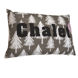 [6059] Coussin chalet gris