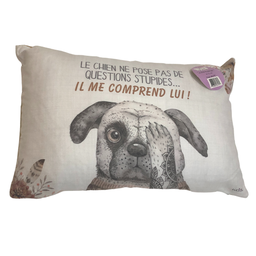 [6057] Coussin le chien ne pose pas de question