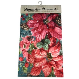 [41EM2414] Tapis de noël poinsettia