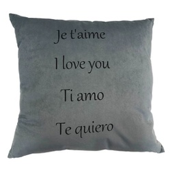 [SHM96814] Coussin gris "je t'aime"