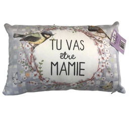 [5034] Coussin "tu vas être mamie"