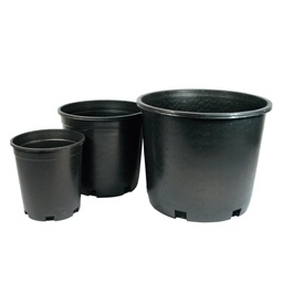 Pot de plantation en plastique noir (grands formats)